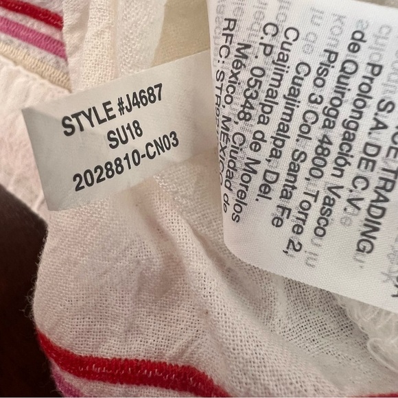 MADEWELL Embroidered Sandblossom Top White Square Neck Size XS - Picture 10 of 11